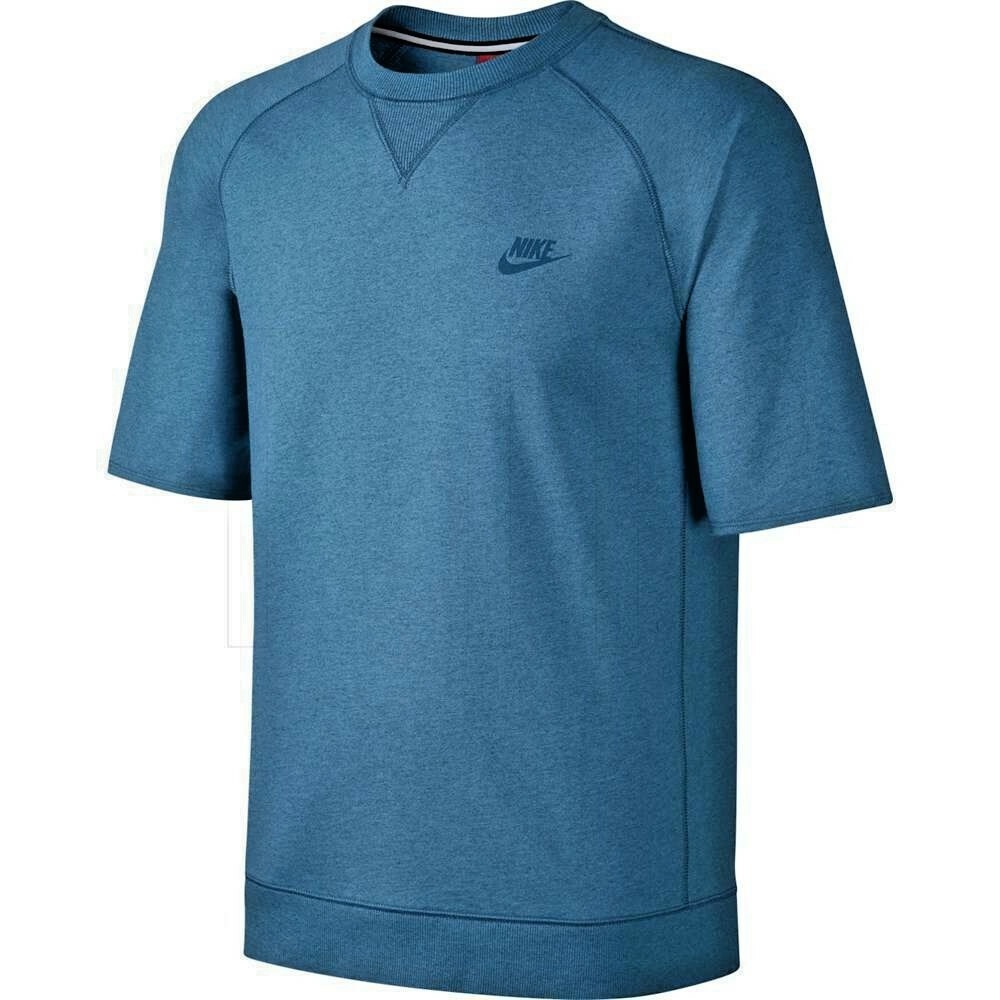 Nike Men's Short Sleeve French Terry Blue Shirt Sweatshirt ~ XL $60.00 Retail